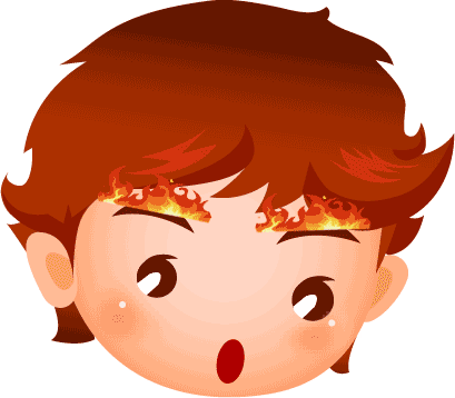 火烧眉毛 - huǒ shāo méi máo