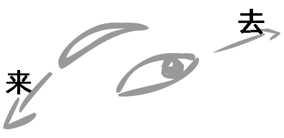 眉来眼去 - méi lái yǎn qù