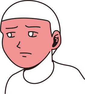 面红耳赤 - miàn hóng ěr chì