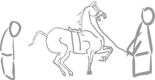 鞍前马后 - ān qián mǎ hòu