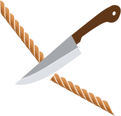 一刀两断 - yī dāo liǎng duàn