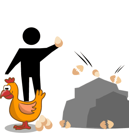 以卵击石 - yǐ luǎn jī shí