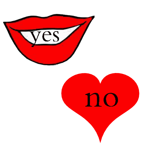 口是心非 - kǒu shì xīn fēi