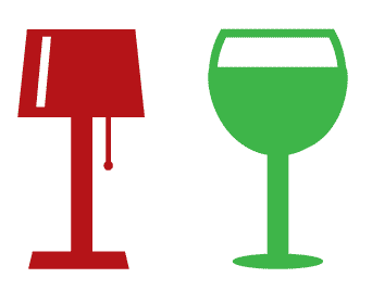 灯红酒绿 - dēng hóng jiǔ lǜ